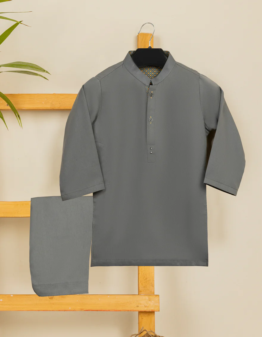 GREY GREEN BLENDED KAMEEZ SHALWAR | JJIKS-S-US-35974/S22/JJ7401-PN