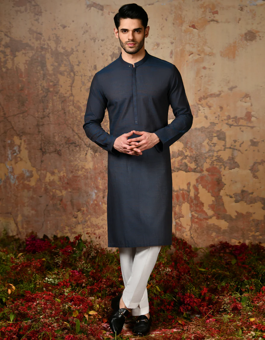 BLUE COTTON KURTA | JJK-A-32881/S24/JJ92