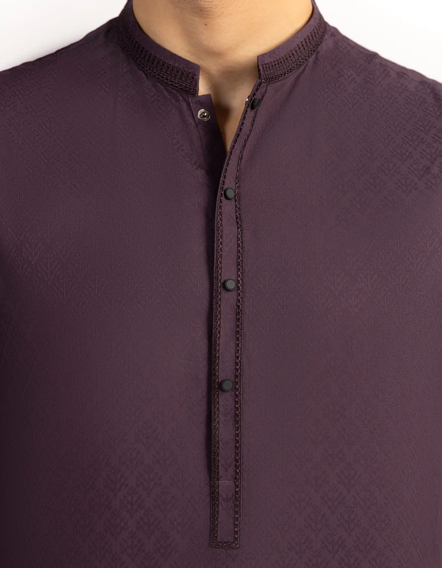 PURPLE BLENDED KURTA | JJK-A-33542/S25/JJ9853-SF - Image 3