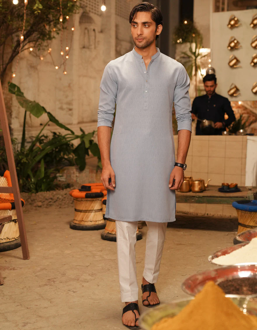 GREY BLENDED KURTA | JJK-A-46663/S25/JJ9418-SF