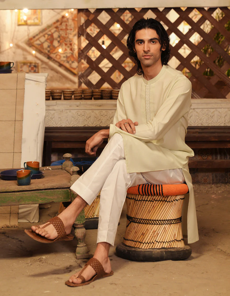 GREEN BLENDED KURTA | JJK-A-47433/S25/JJ9846-SF