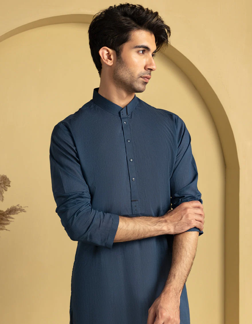 BLUE CVC KURTA | JJK-S-33352/S25/JJ8951-CL - Image 2