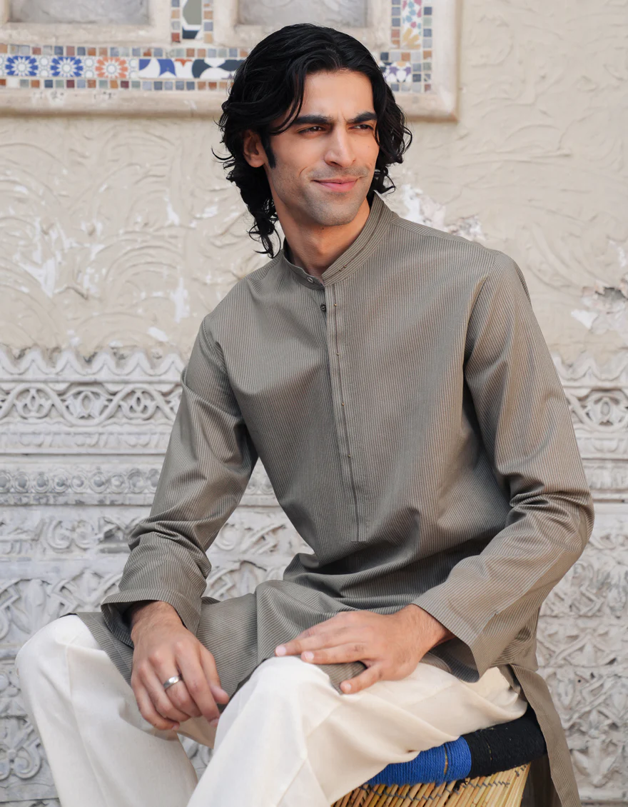 BROWN CVC KURTA | JJK-S-33353/S25/JJ8951-CL - Image 4