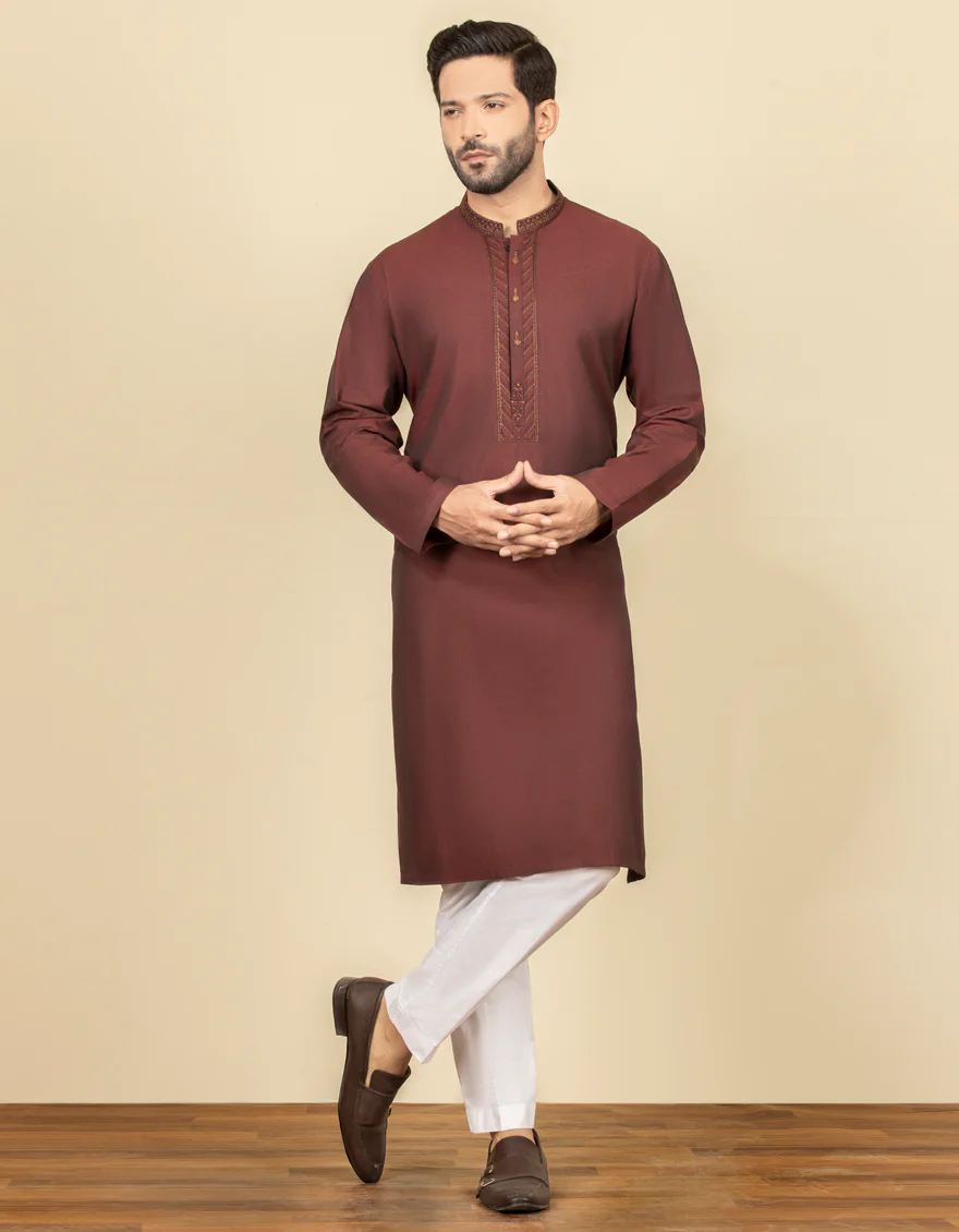 MAROON COTTON KURTA | JJK-S-US-32635/S22/JJ8251-FL