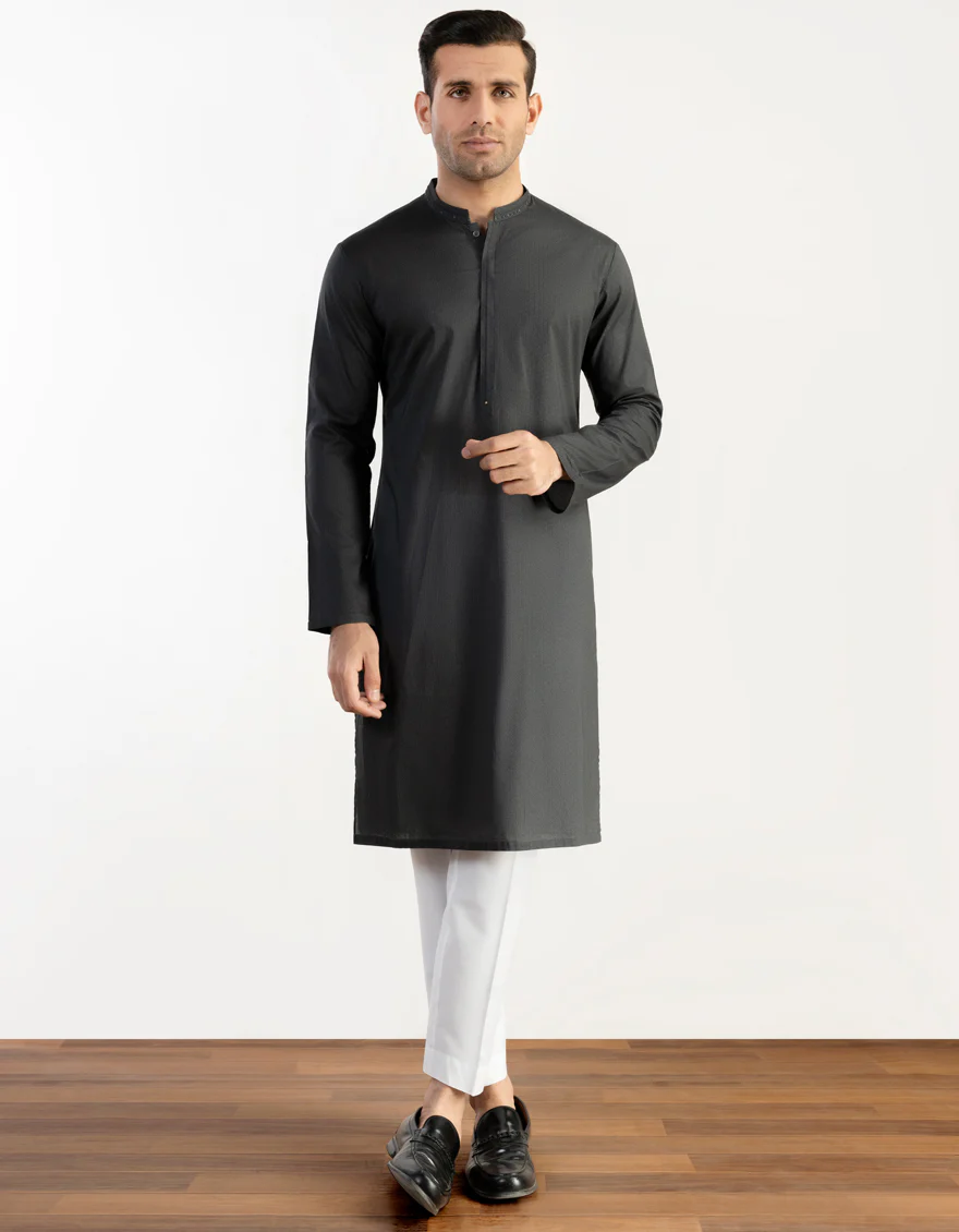 DARK GREY COTTON KURTA | JJK-S-US-32745/S23/JJ8771-SF
