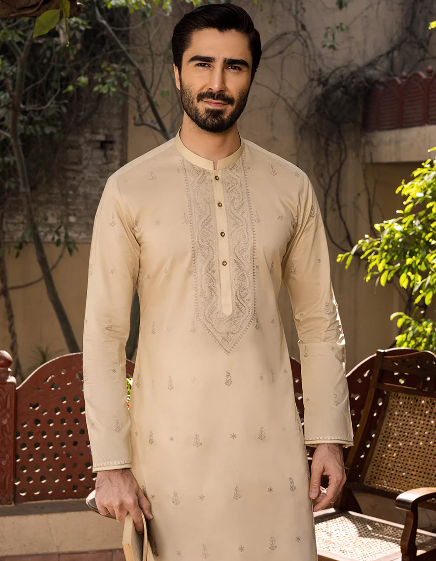 FAWN COTTON KURTA | JJK-S-US-40185/S22/JJ7546-SF - Image 3