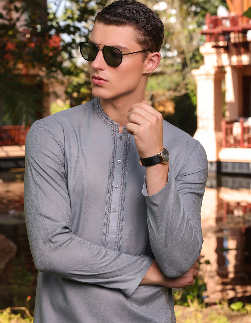 GREEN KURTA | JJK-US-24-34516 - Image 3
