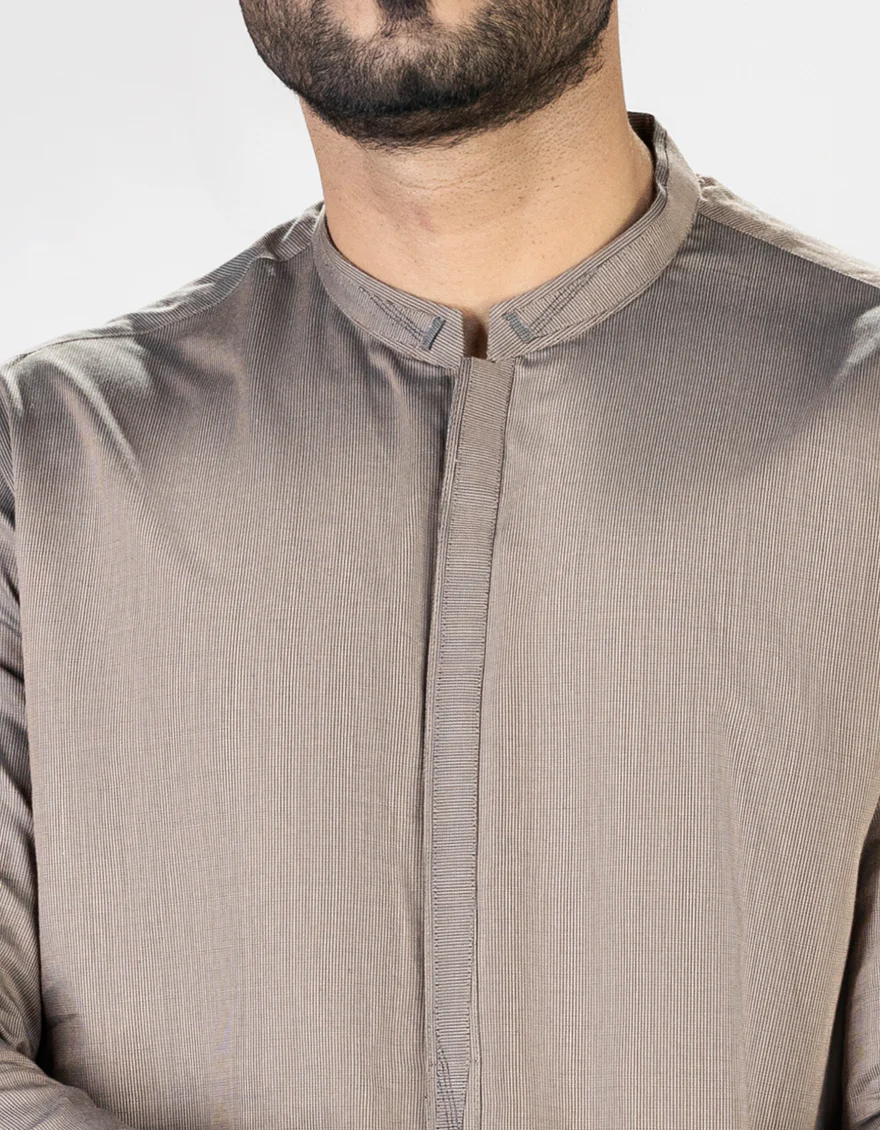 BEIGE COTTON KURTA TROUSERS | JJKP-S-US-37732/S23/JJ8942-CL - Image 2