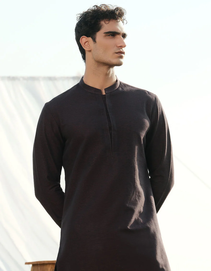DARK MAROON COTTON KURTA TROUSERS | JJKP-W-47359/S24/JJ9662-FL - Image 2