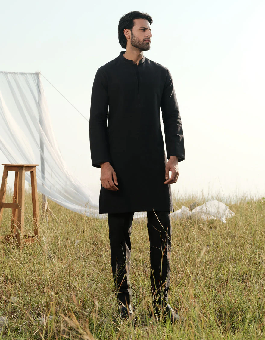 DEEP GREEN COTTON KURTA TROUSERS | JJKP-W-47362/S24/JJ9662-FL