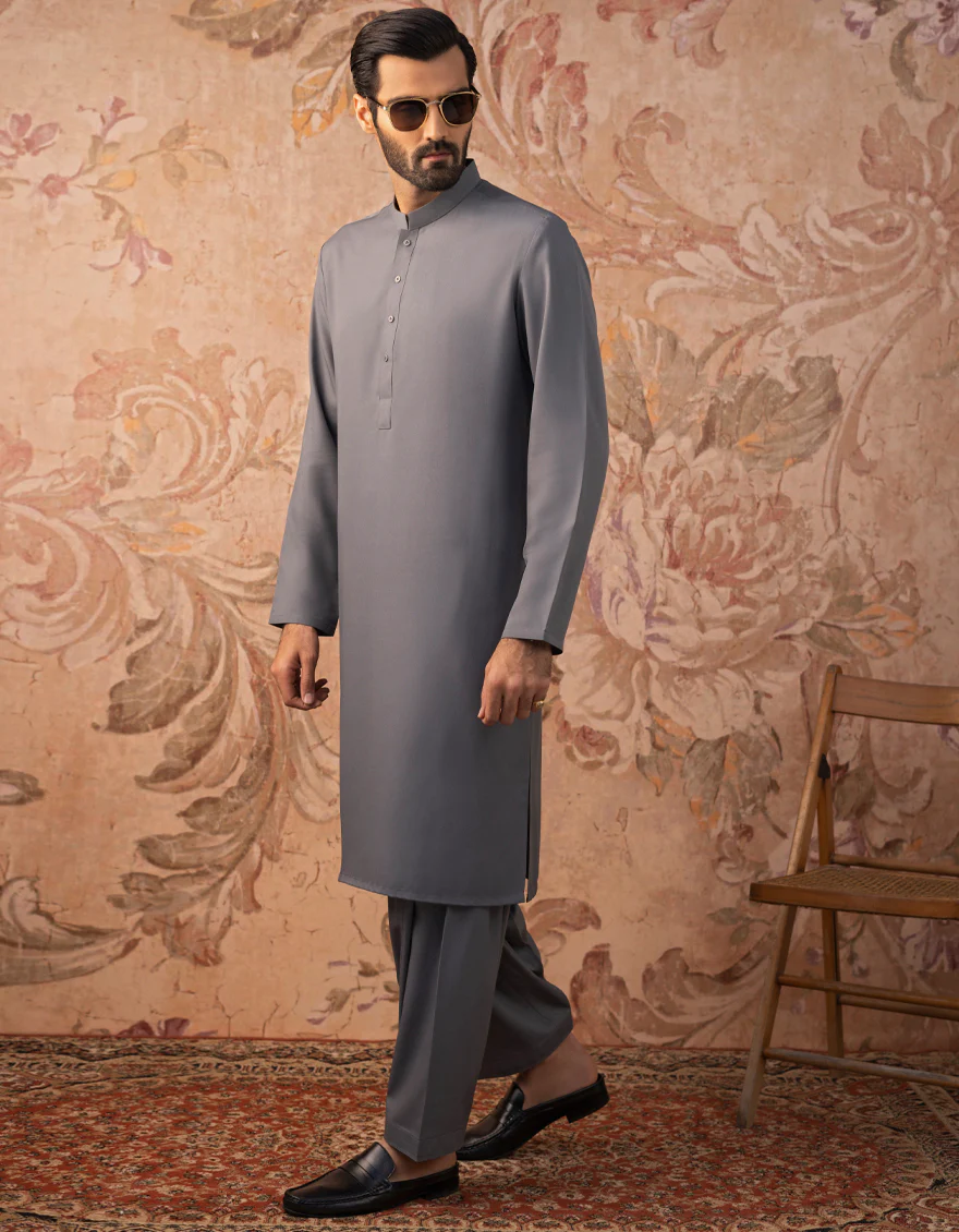 GREY BLENDED KAMEEZ SHALWAR | JJKS-A-30820-R28-AP/S24/JJ9364-PN