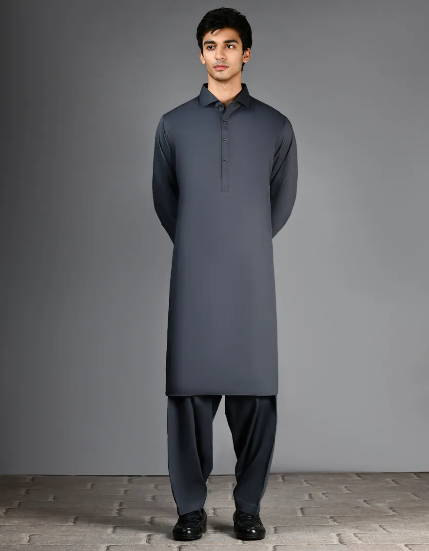 GREY BLENDED KAMEEZ SHALWAR | JJKS-A-30820-R38-AP/S25/JJ9773-PN