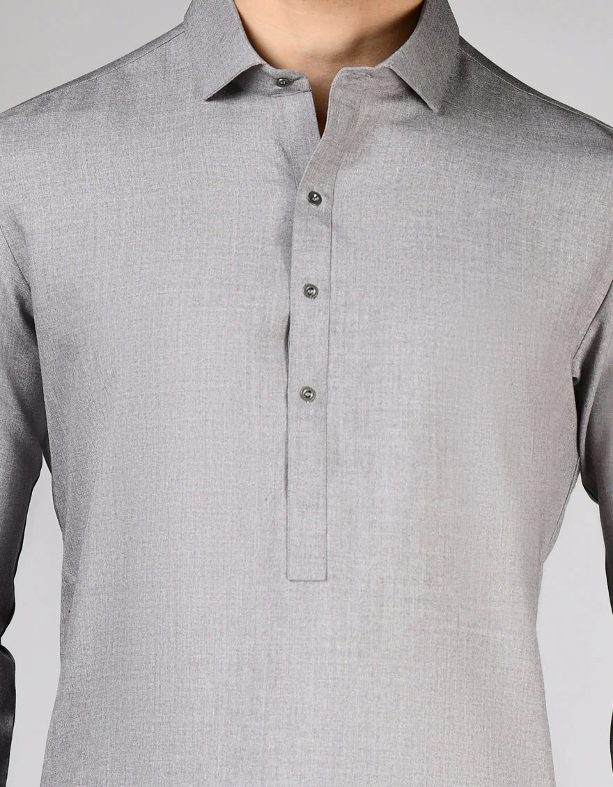 GREY BLENDED KAMEEZ SHALWAR | JJKS-A-47303/S24/JJ8796-PN - Image 2