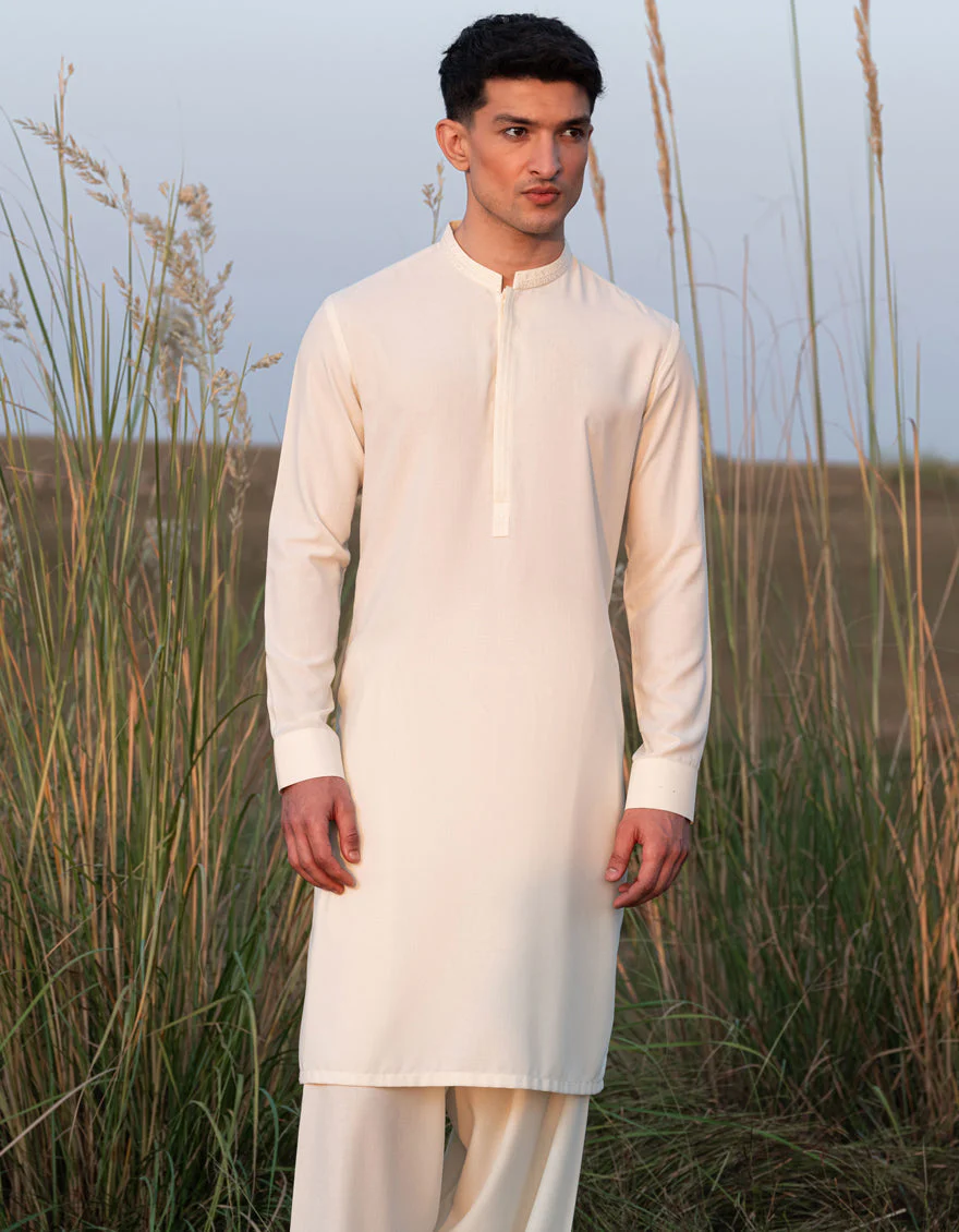 CREAM BLENDED KAMEEZ SHALWAR | JJKS-A-47339/S24/JJ9922-SF