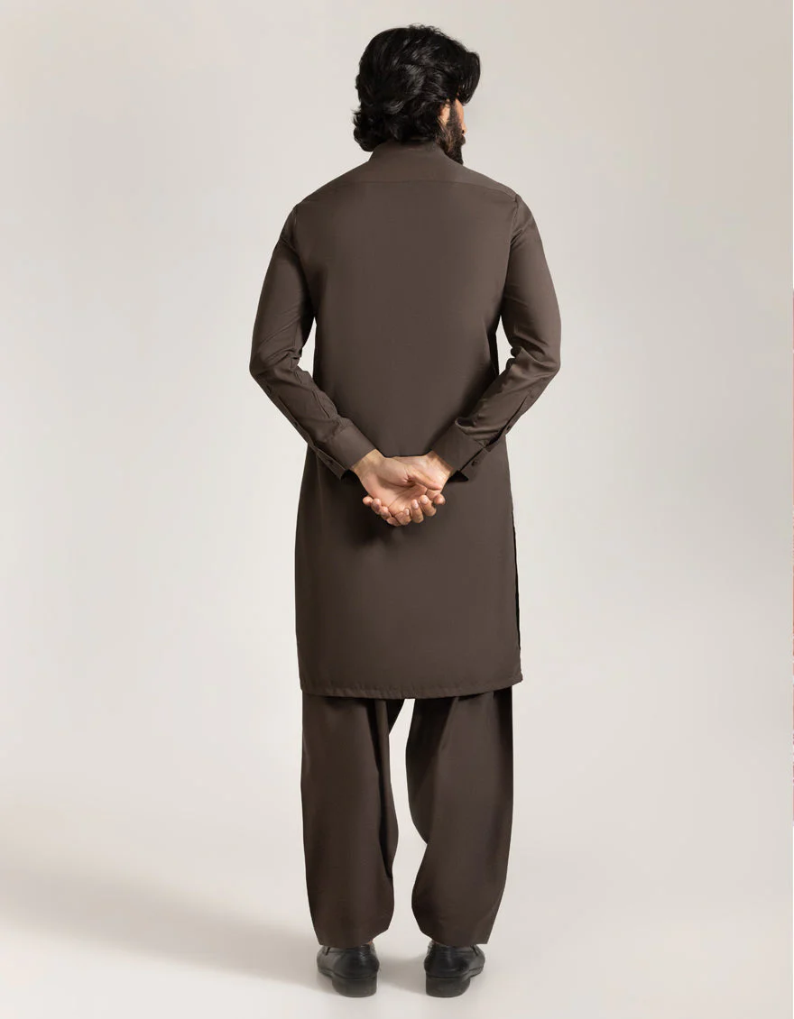BROWN BLENDED KAMEEZ SHALWAR | JJKS-A-90523/S25/JJ9767-SF - Image 5