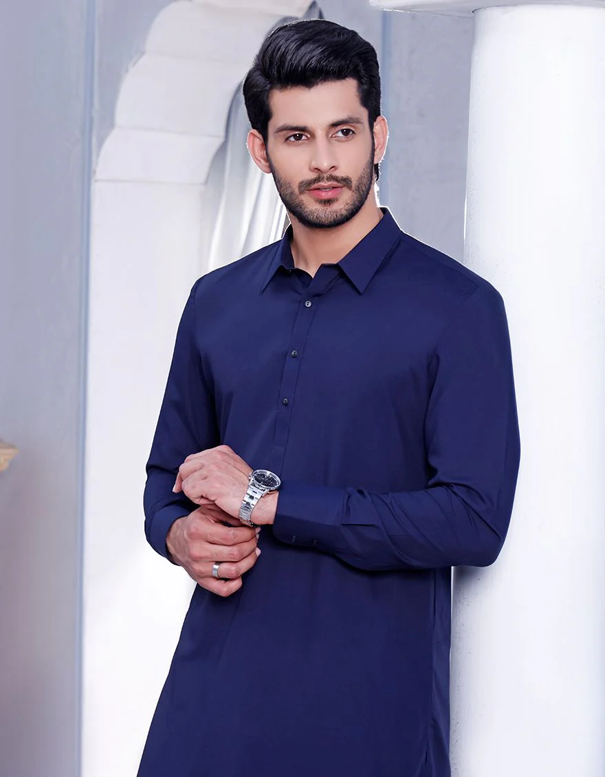 DARK BLUE KAMEEZ SHALWAR | JJKS-A-US-42094/S21/JJ7360 - Image 3