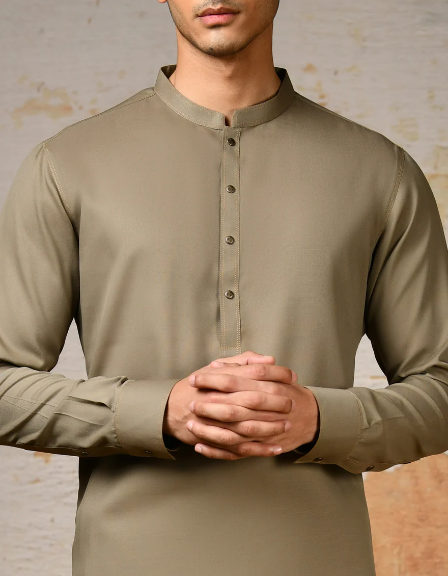 BROWN KAMEEZ SHALWAR | JJKS-US-24-47151 - Image 2