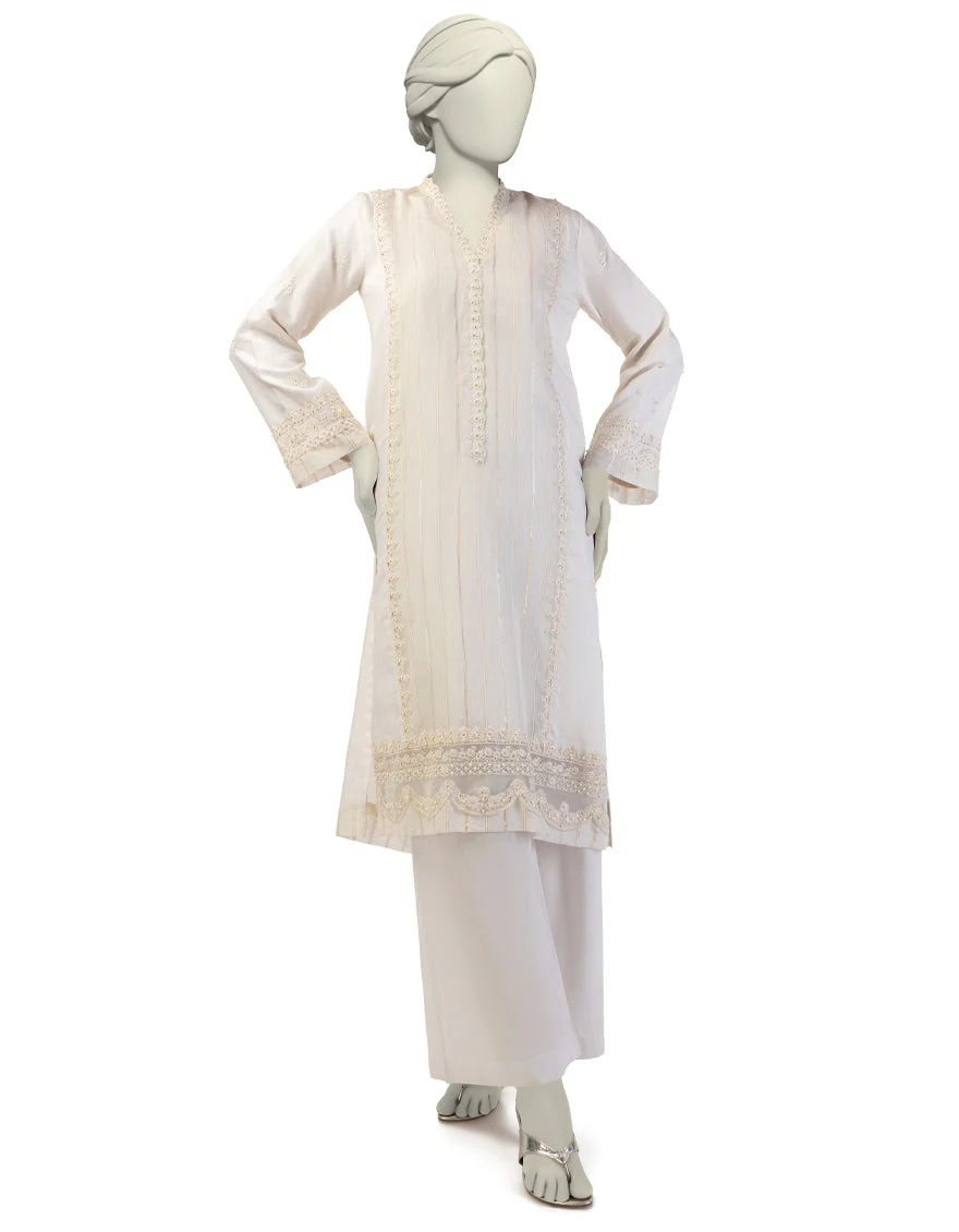 WHITE PAPER COTTON KURTI | JJLK-S-JFS-25-207 FB/ELFESYA-7