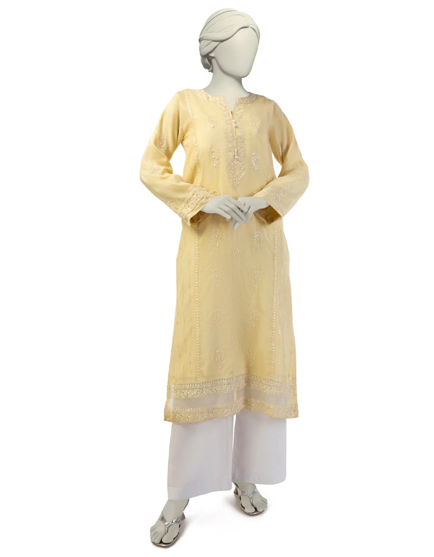 YELLOW PAPER COTTON KURTI | JJLK-S-JFS-25-208 FB/ELFESYA-8