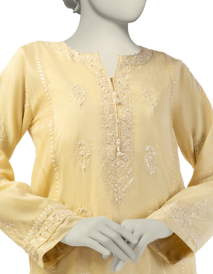 YELLOW PAPER COTTON KURTI | JJLK-S-JFS-25-208 FB/ELFESYA-8 - Image 2