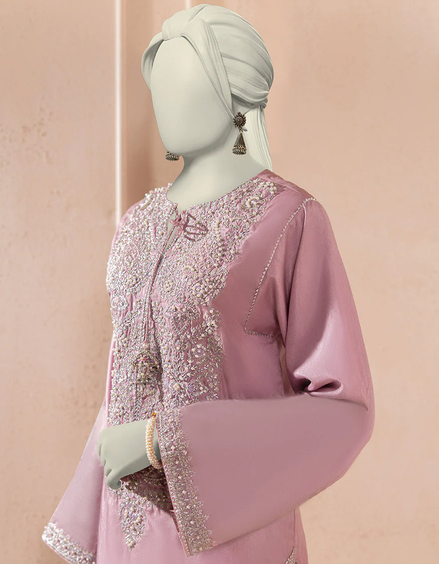 LILAC RAW SILK KURTI | JJLK-S-JFS-25-211 FB/ELFESYA-1 - Image 2