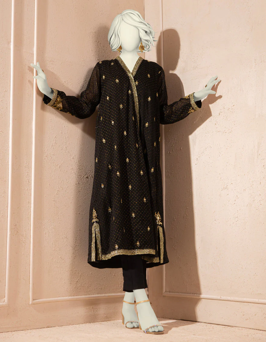 BLACK ORGANZA KURTI | JJLK-S-JFS-25-212 FB/ELFESYA-02