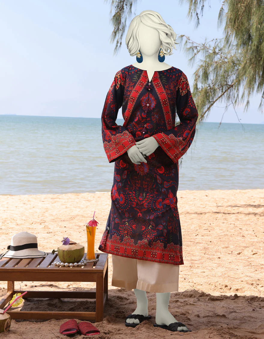 BLUE DIGITAL KURTI | JJLK-S-JSS-25-331 FB/UZBEK CHARM 3