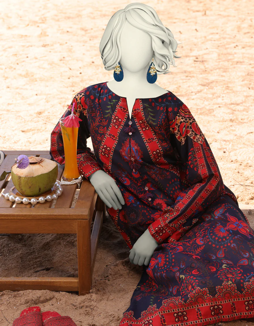 BLUE DIGITAL KURTI | JJLK-S-JSS-25-331 FB/UZBEK CHARM 3 - Image 2