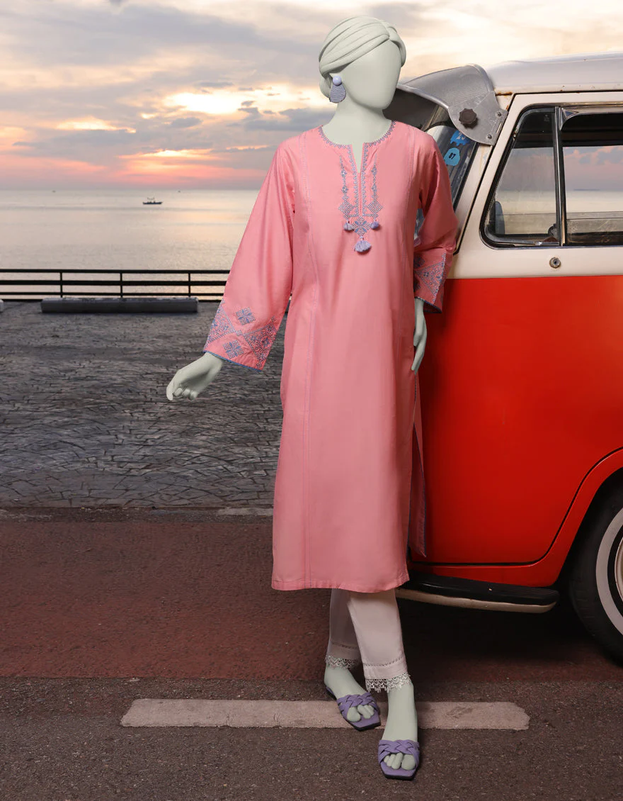 PINK LAWN KURTI | JJLK-S-JSS-25-342 FB/DOCHI-02