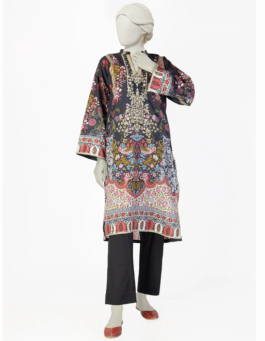 MULTICOLOR LAWN KURTI | JJLK-S-JSS-25-405 FB/ROYAL TAPESTRY-1