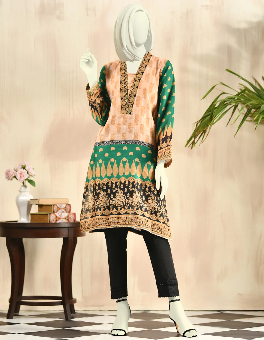 BROWN BEIGE KHADDAR KURTI | JJLK-W-JPWK-US-22-805 FB/FUZZLE