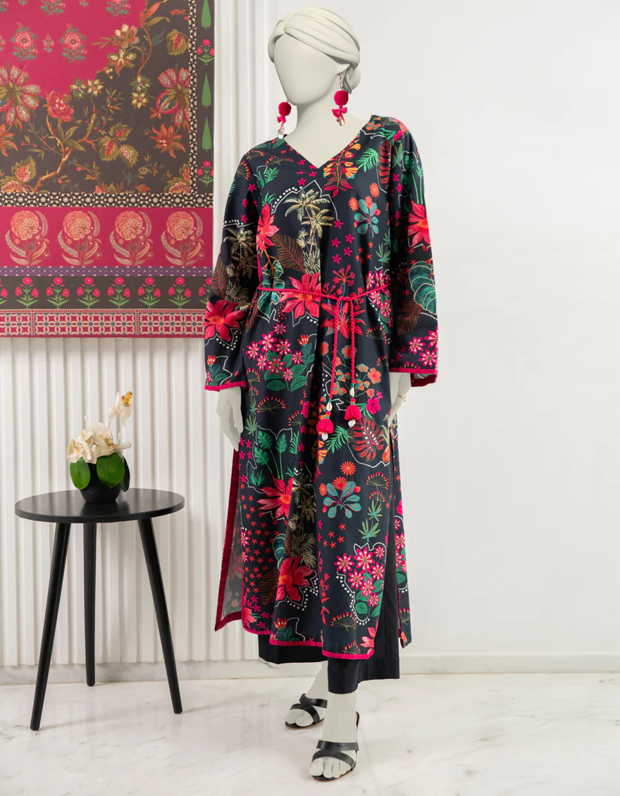 BLACK KHADDAR KURTI | JJLK-W-JWS-24-3042 FB/MUGHAL MEJESTY-3