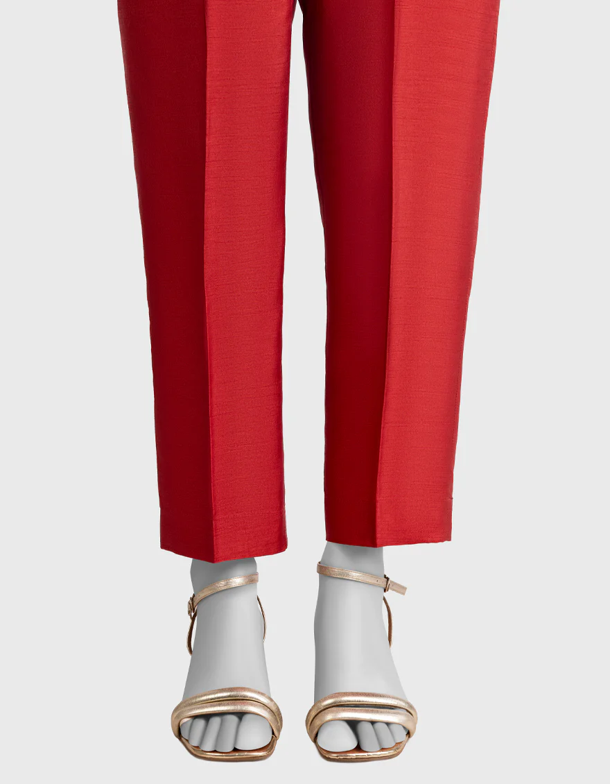 MAROON RAW SILK TROUSERS | JJLT-W-25-8079 FB/JH-369