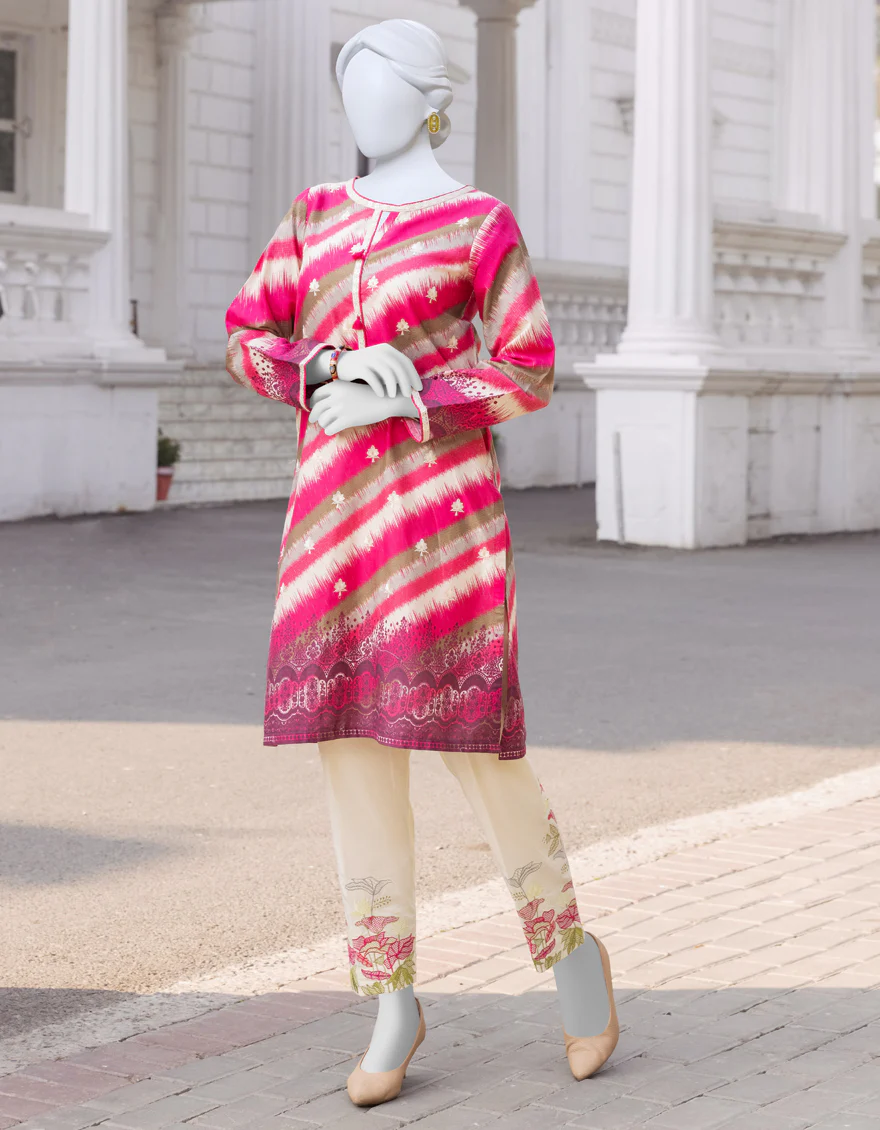 PINK CAMBRIC 2PC STITCHED | JJPW-S-JPW2-US-23-549 FB/PINK FLOW - Image 2