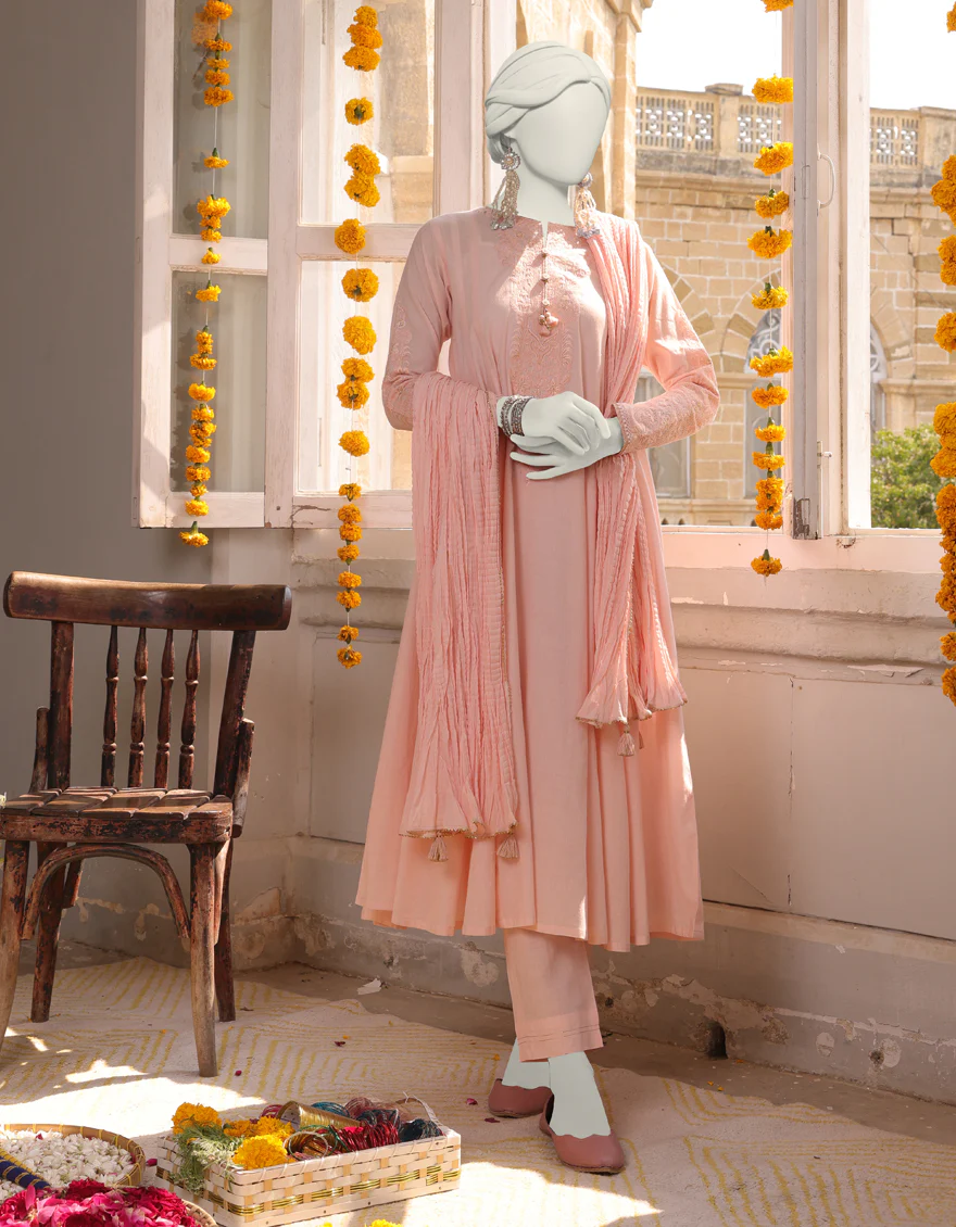 PINK LAWN 3PC STITCHED | JLAWN-S-24-413/S LUC