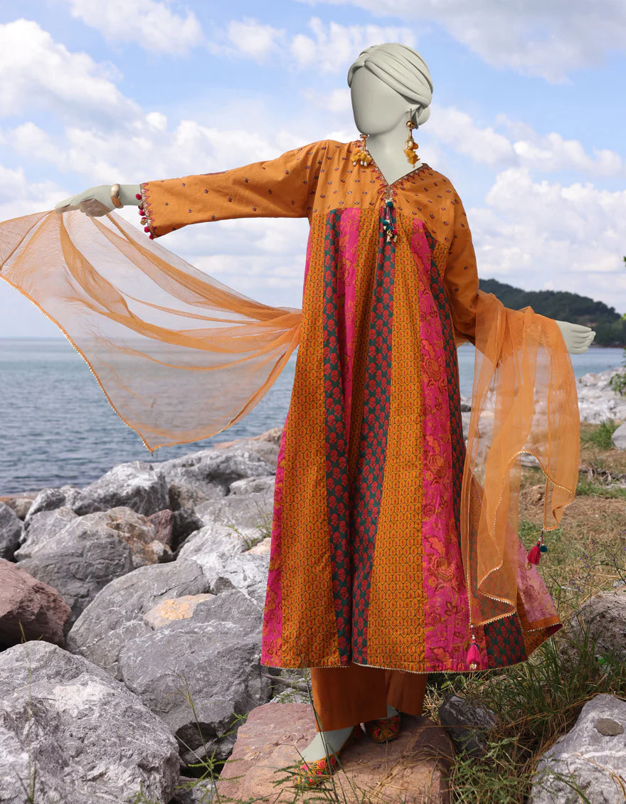 RUST LAWN 3PC STITCHED | JLAWN-S-25-029/S ETHNIC BOGO-5