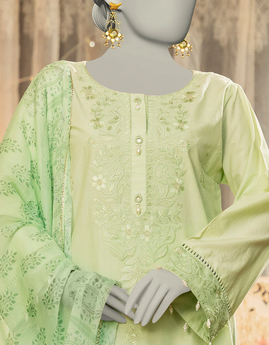 GREEN LAWN 3PC STITCHED | JLAWN-S-25-110/S DHAKA DYNASTY-2 - Image 3