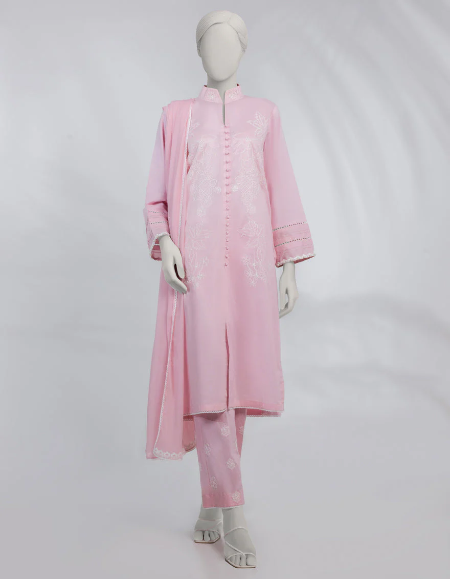 PINK LAWN 3PC STITCHED | JLAWN-S-25-199/S CHAR BAGH-02