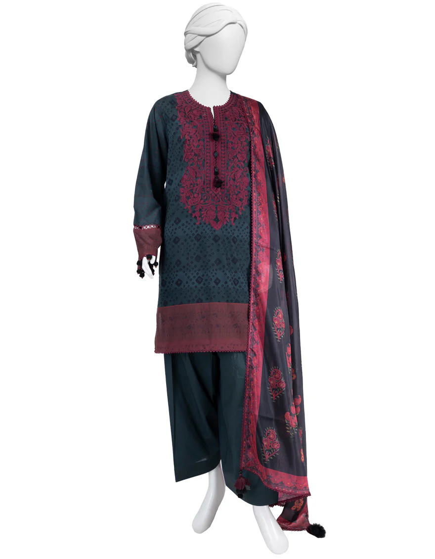 MULTICOLOR LAWN 3PC UNSTITCHED | JLAWN-S-25-3259 ETHNIC CRAFT-7