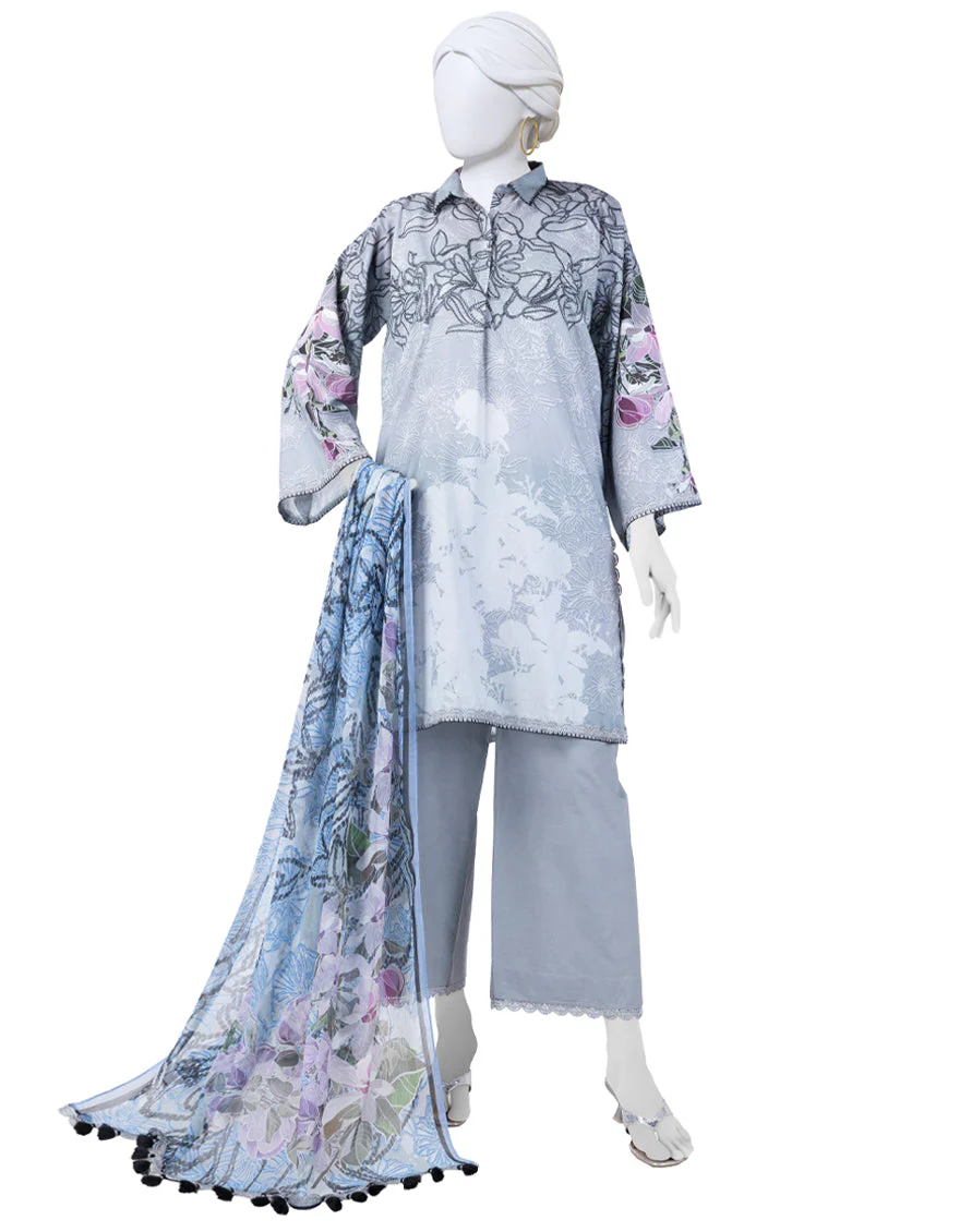 MULTICOLOR LAWN 3PC UNSTITCHED | JLAWN-S-25-3271 KANTHA KAHANI-7