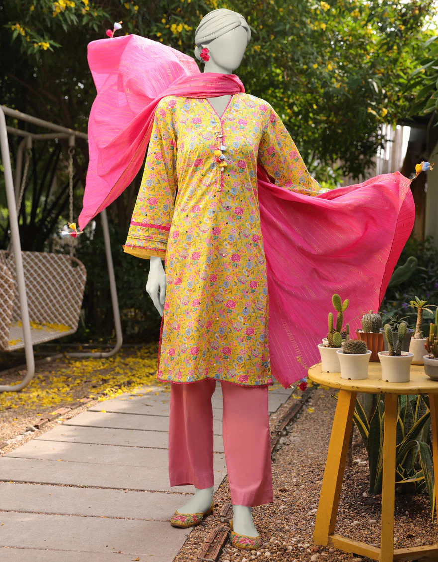 PINK LAWN 2PC UNSTITCHED | JLAWN-S-JDS-25-1072 VIBRANT FLORAL-4