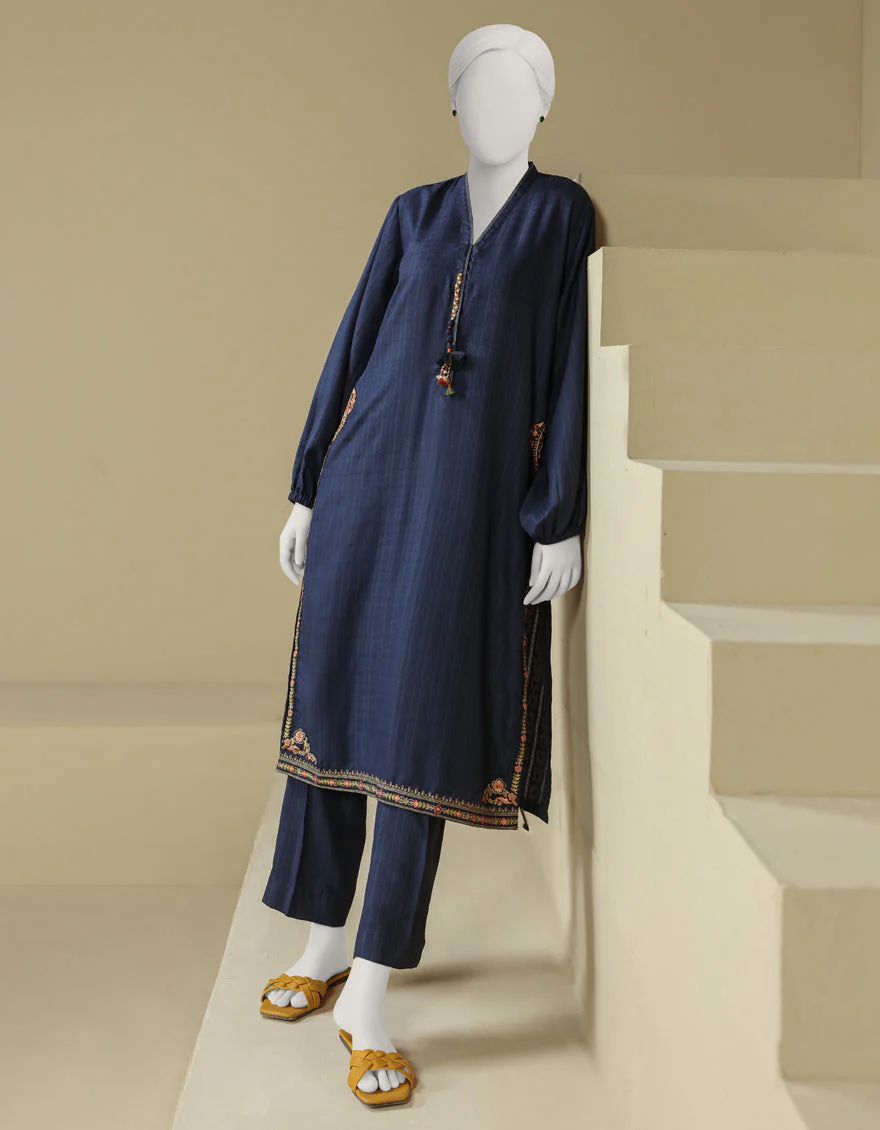 BLUE DYED 2PC STITCHED | JLAWN-S-JST-25-2156/S MINIMALISTIC-03