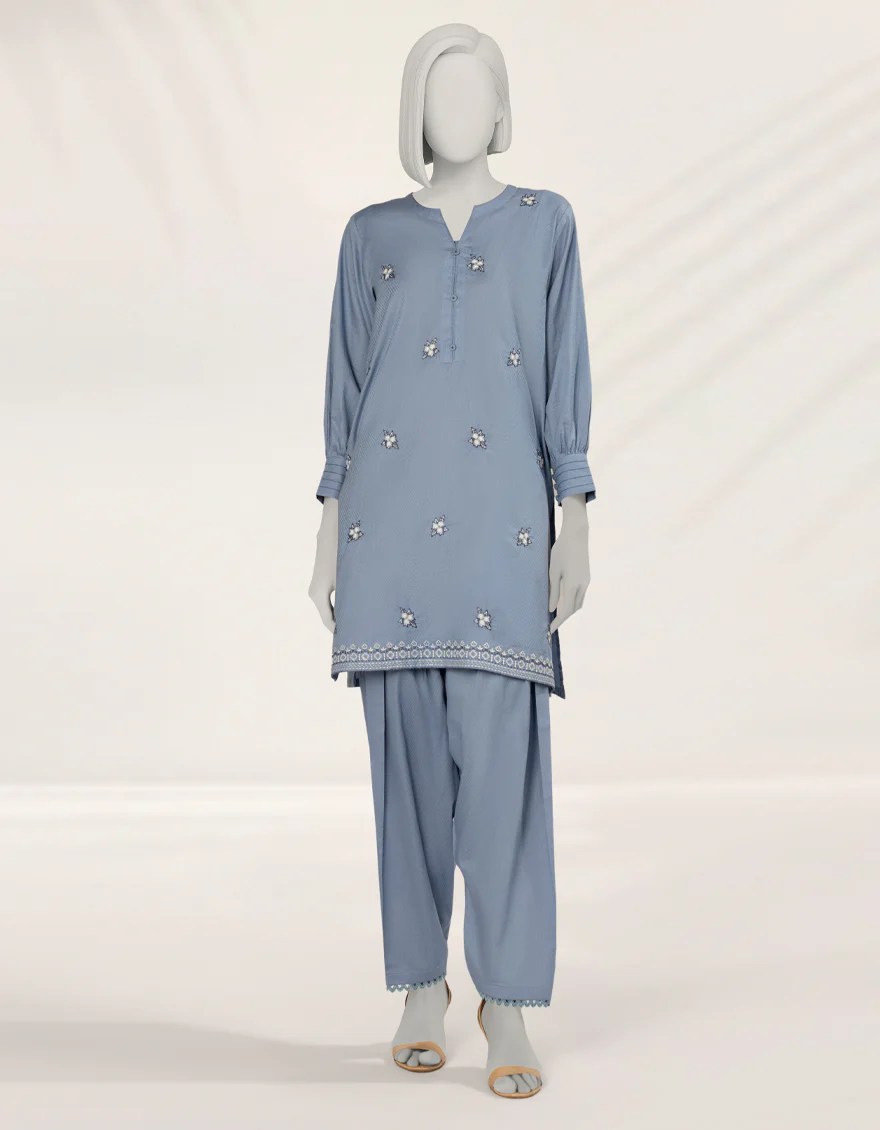 BLUE TEXTURED 2PC STITCHED | JLAWN-S-JST-25-2194/S O'FRIDA GEN Z-02