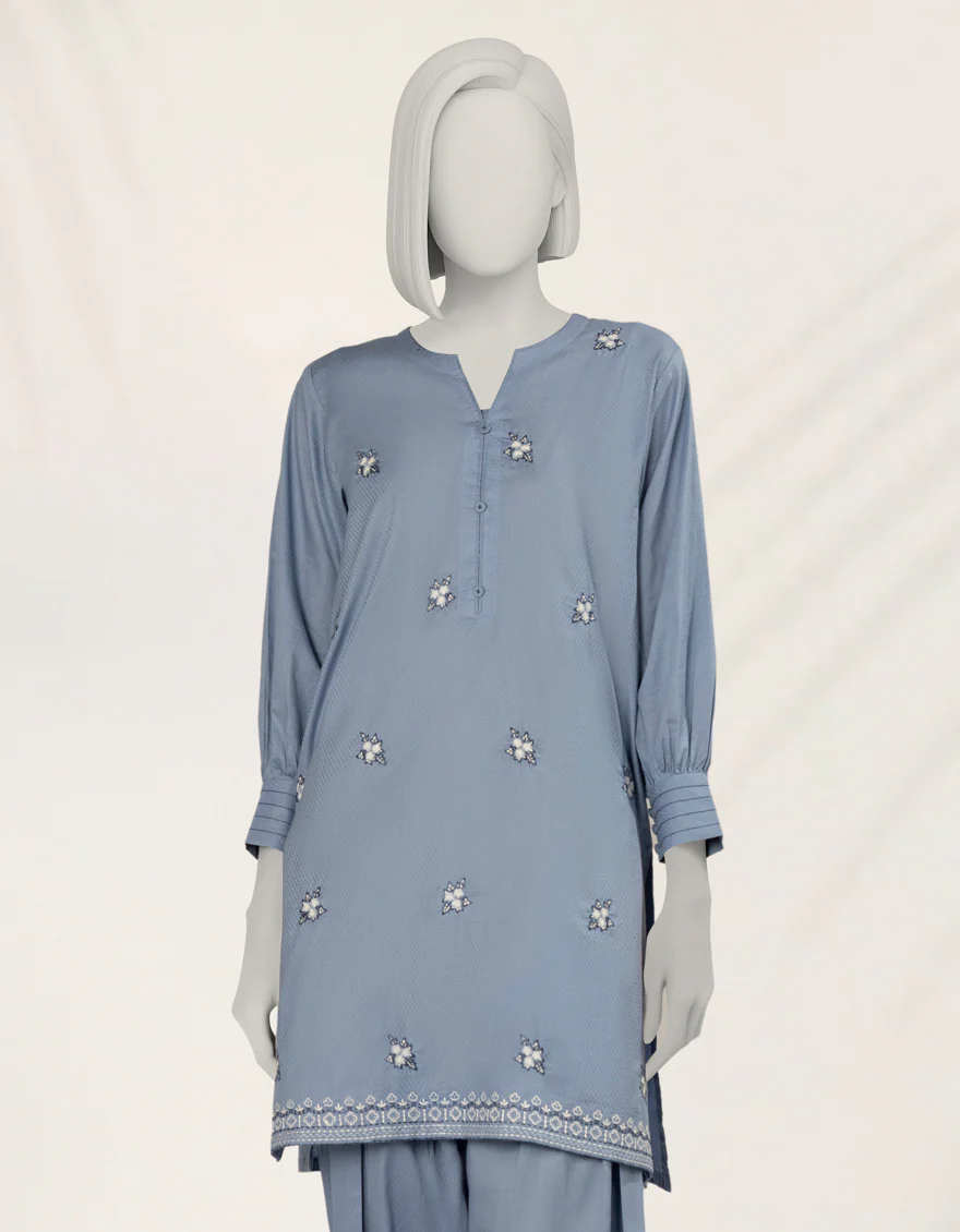 BLUE TEXTURED 2PC STITCHED | JLAWN-S-JST-25-2194/S O'FRIDA GEN Z-02 - Image 2