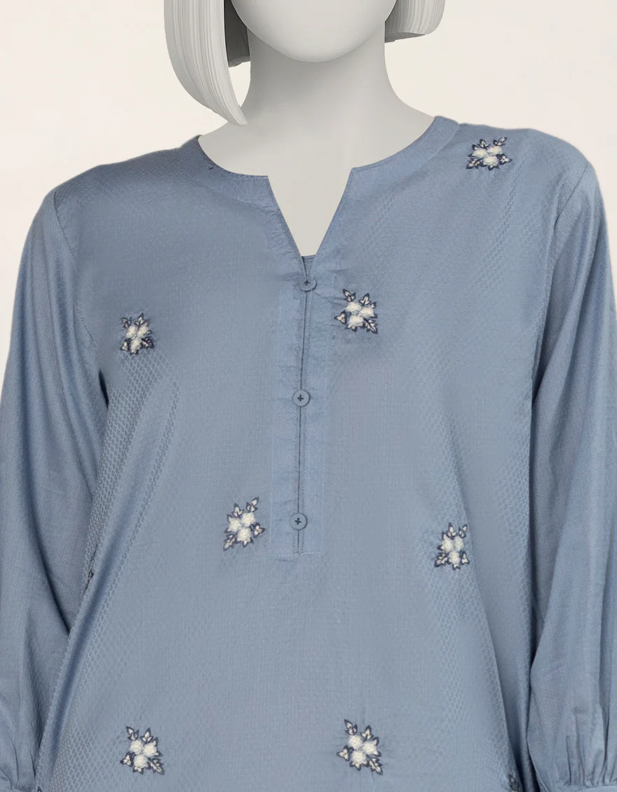 BLUE TEXTURED 2PC STITCHED | JLAWN-S-JST-25-2194/S O'FRIDA GEN Z-02 - Image 4