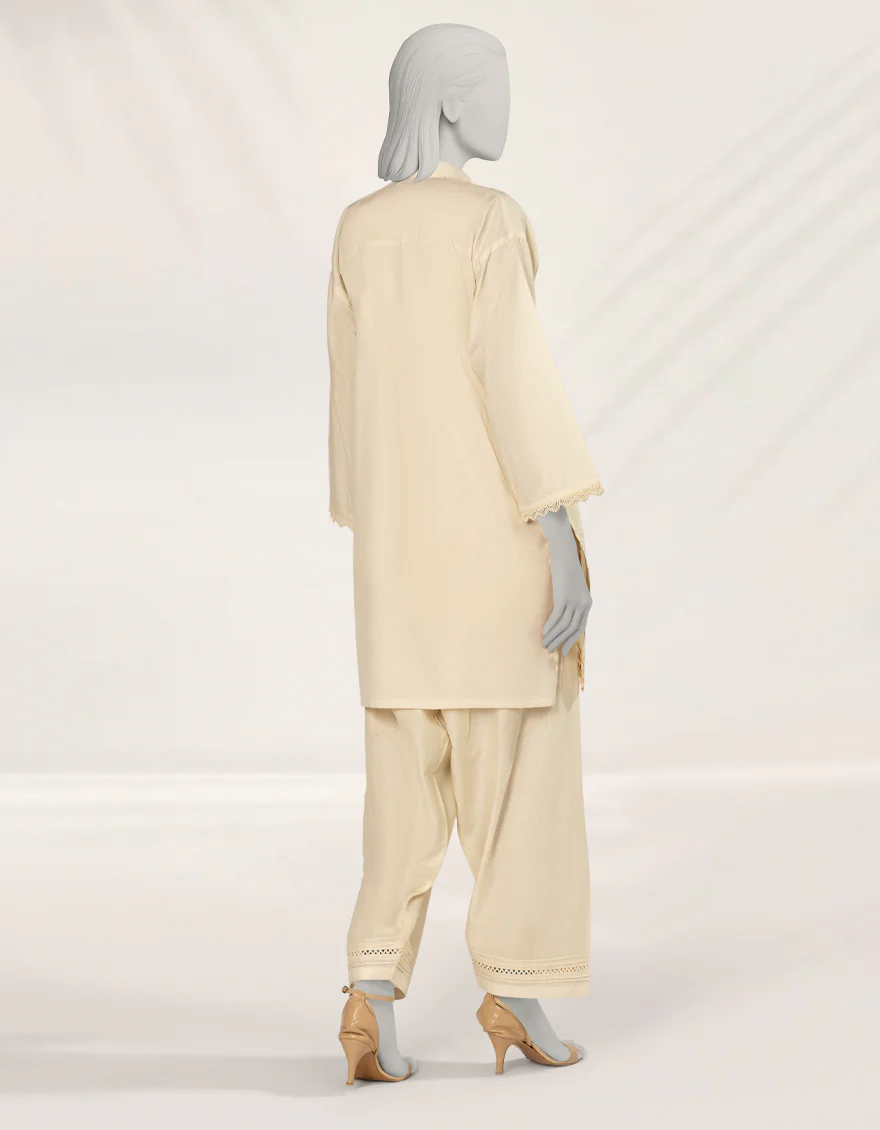 OFF WHITE TEXTURED 2PC STITCHED | JLAWN-S-JST-25-2195/S O'FRIDA GEN Z-03 - Image 3