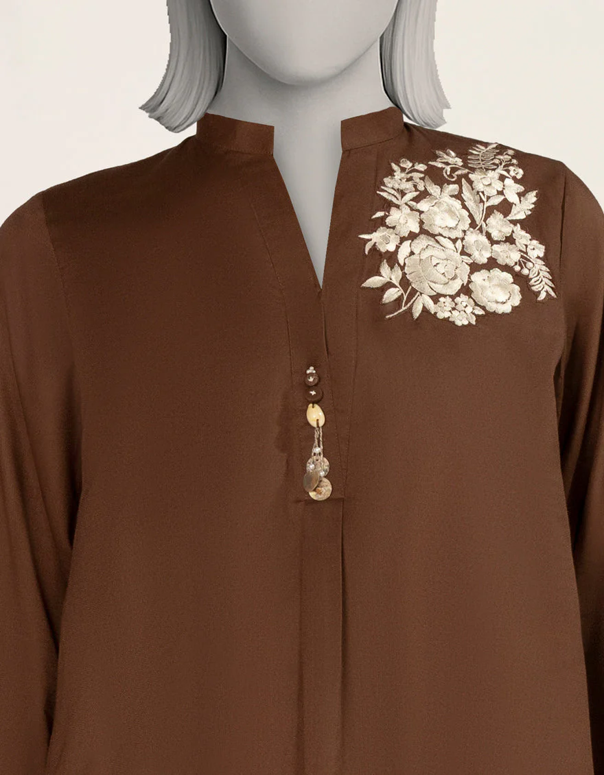 BROWN TEXTURED 2PC STITCHED | JLAWN-S-JST-25-2198/S NEW GARA-2 - Image 3