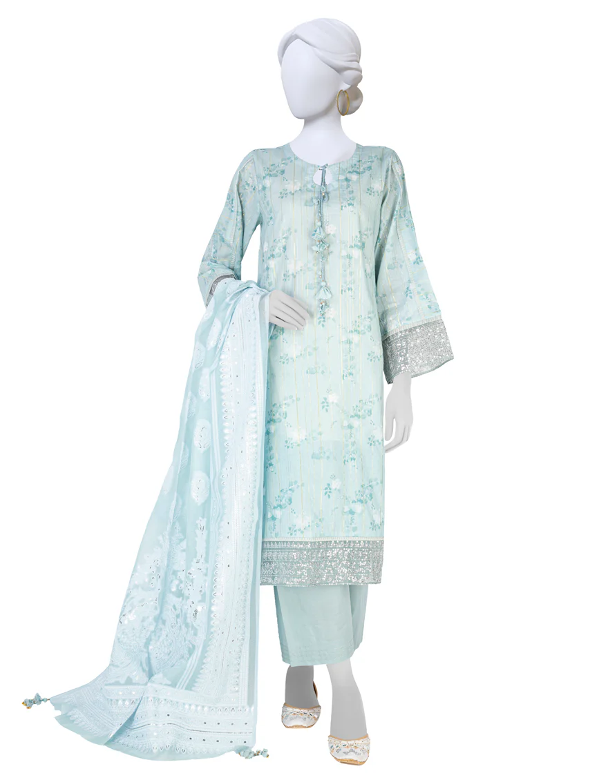 LIGHT BLUE LAWN 3PC UNSTITCHED | JLAWN-S-US-23-416 NAZM E ZARI-3