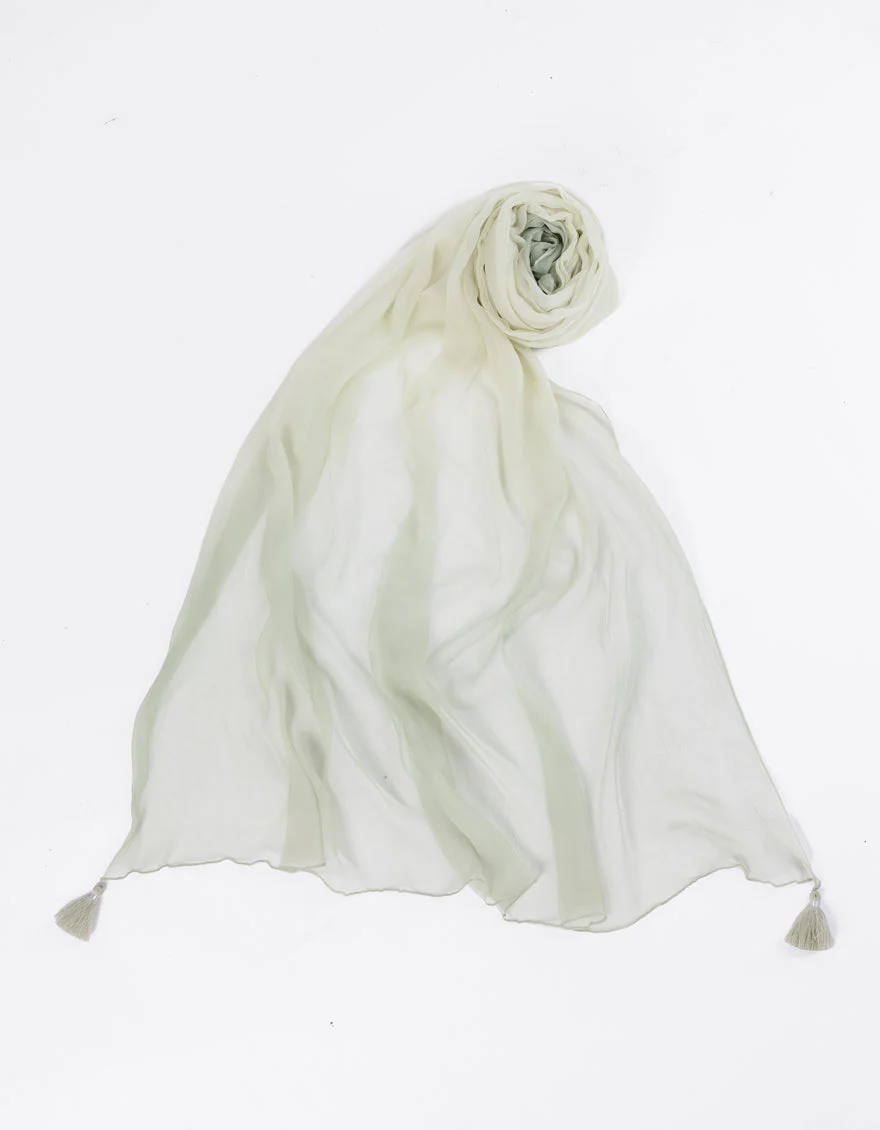 GREEN IMPURE CHIFFON DUPATTA | JLDP-S-25-2615 FB/BASIC-04