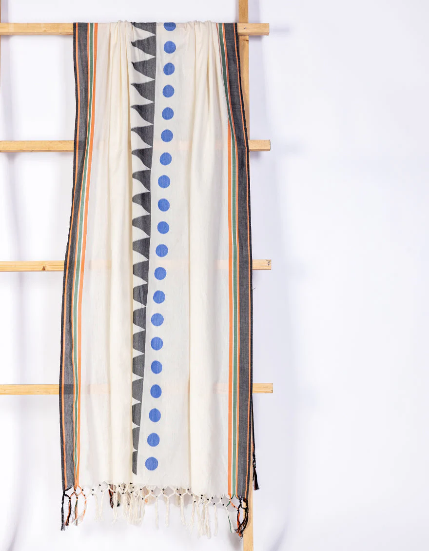 OFF WHITE JACQUARD DUPATTA | JLDP-S-25-2668 FB/DP-011